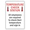 Signmission Public, Temperature Check Station, 18in X 12in Alum, 12" W, 18" L, Temperature Check Station OS-NS-A-1218-25472 - alternate 1